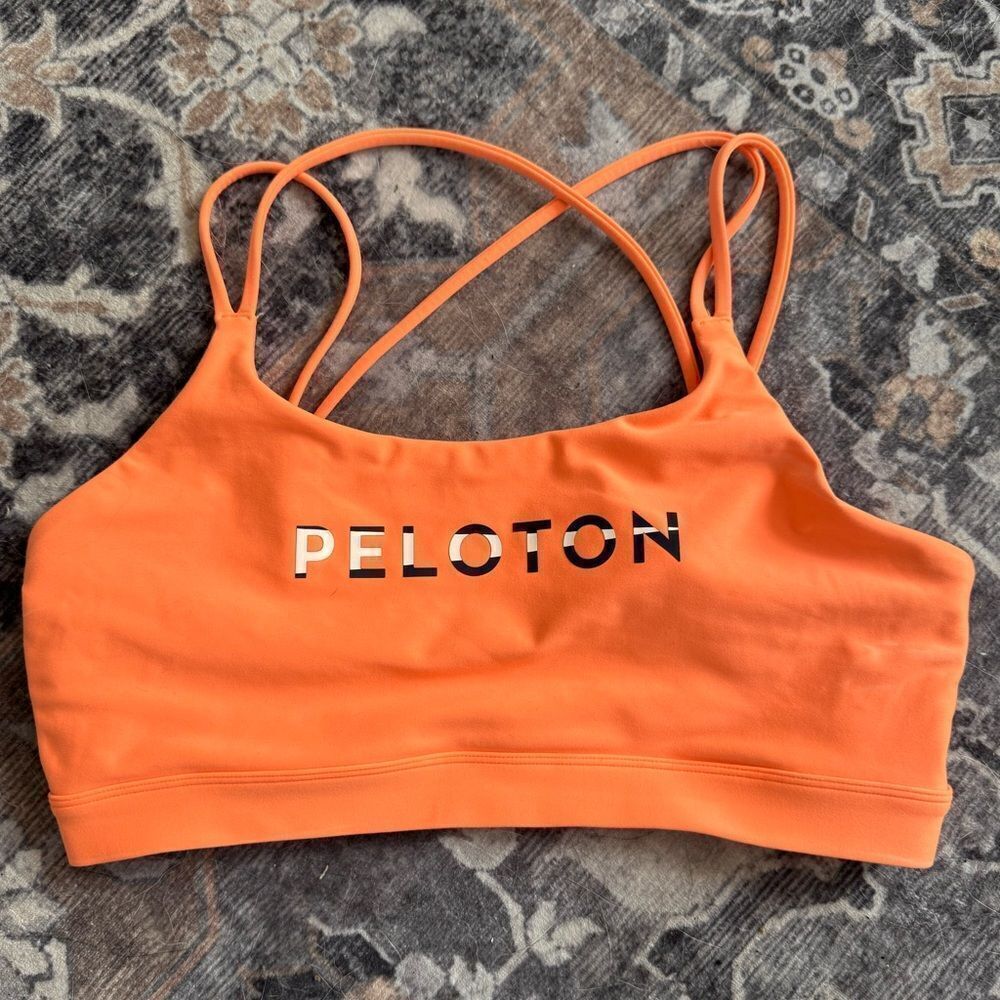 NEON Orange Peloton Cadent Strappy Sports bra - XL